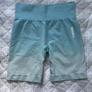 GYMSHARK shorts adapt ombré cycling shorts marl/light blue color size medium